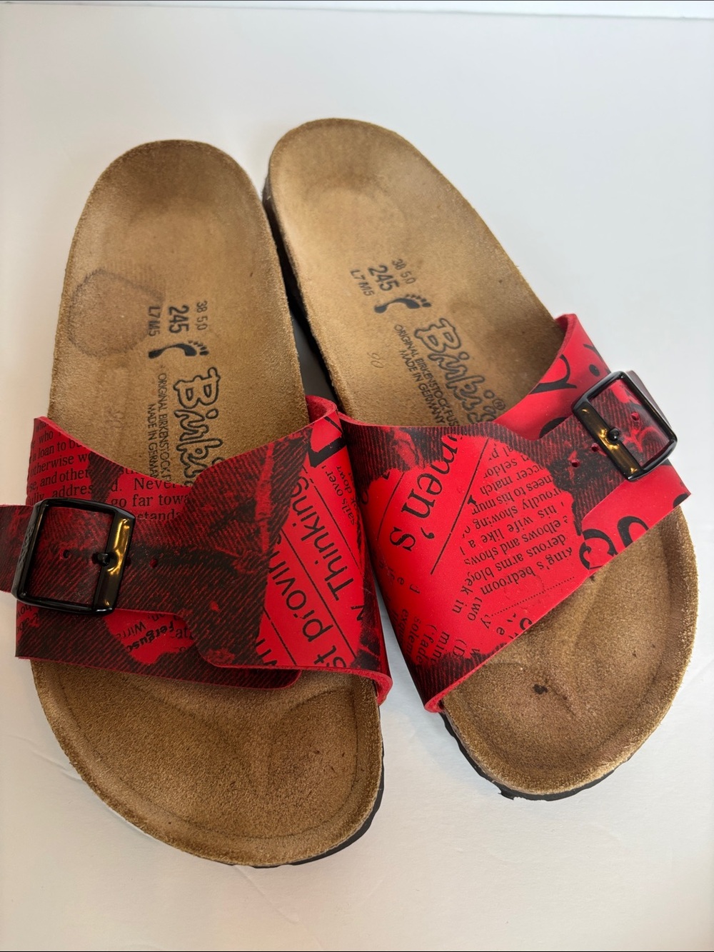 Birki's by Birkenstock Madrid Jeans News Red Style Sandals